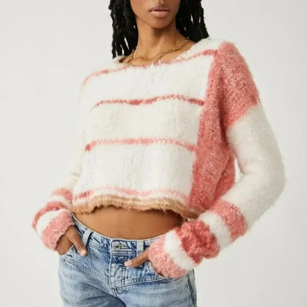 Free People Emerson Cropped Sweater